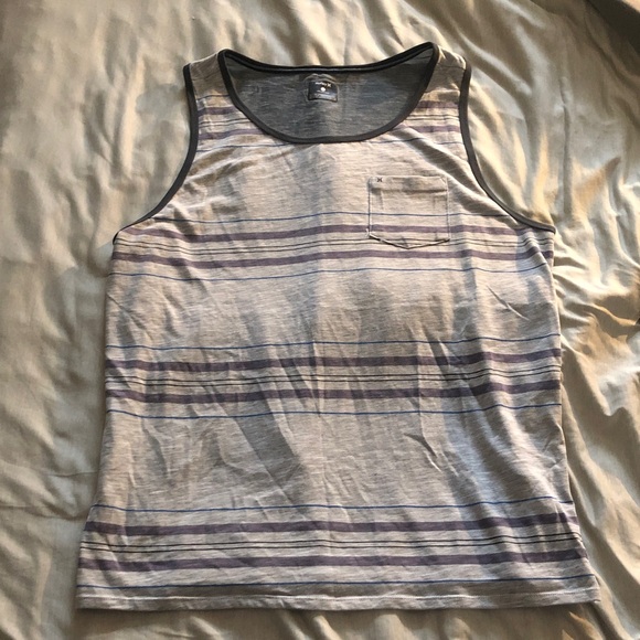 Hurley Men's Gray and Purple Tank Top - Picture 1 of 4